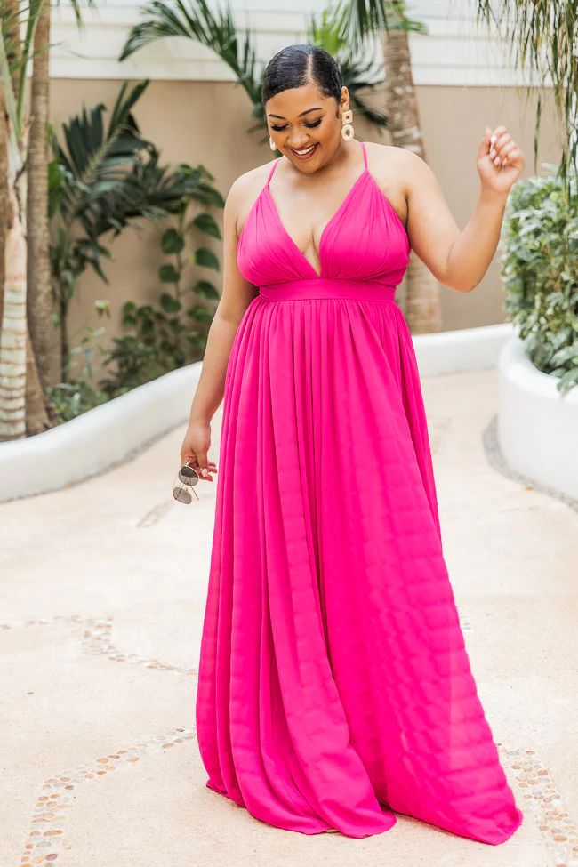 It All Begins With Love Magenta Maxi Dress FINAL SALE | Pink Lily