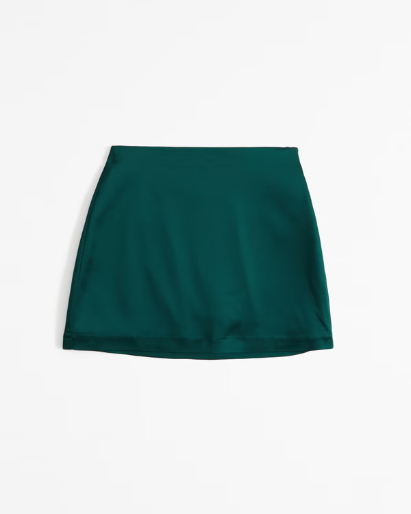 Satin Sculpt Mini Skort | Abercrombie & Fitch (US)