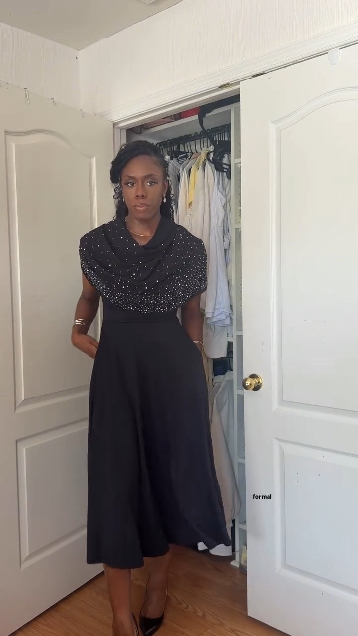 OOTN for night one of my church’s Women’s Gathering which was a formal dinner ✨
Since I was serving, I was required to wear all black, but I wanted to make it more interesting and stylish 

Full outfit is in my Amazon storefront under “fashion”

#Dinnerootn #blackdress #eveningoutfit #allblackoutfit #dressinspo

#LTKgrwm #LTKTall