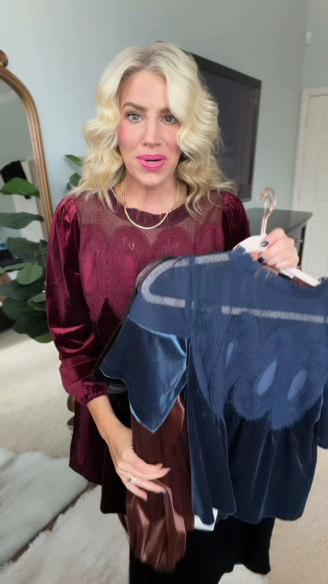 I liked it so I bought it in every color and style! This velvet dress and top are so beautiful. I love the saturation of each color and the weight of the velvet creates the most beautiful silhouette ❤️fits tts and wearing a small in all 

#LTKFindsUnder50 #LTKOver40 #LTKWorkwear