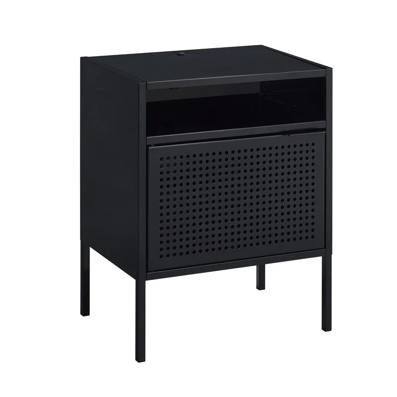 Picket House Furnishings Gemma Nightstand with USB Port in Black | Walmart (US)
