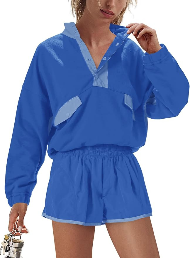 Nirovien Womens 2 Piece Workout Sets Two Piece Outfits Activewear Gym Sets Pullover Sweatshirt An... | Amazon (US)