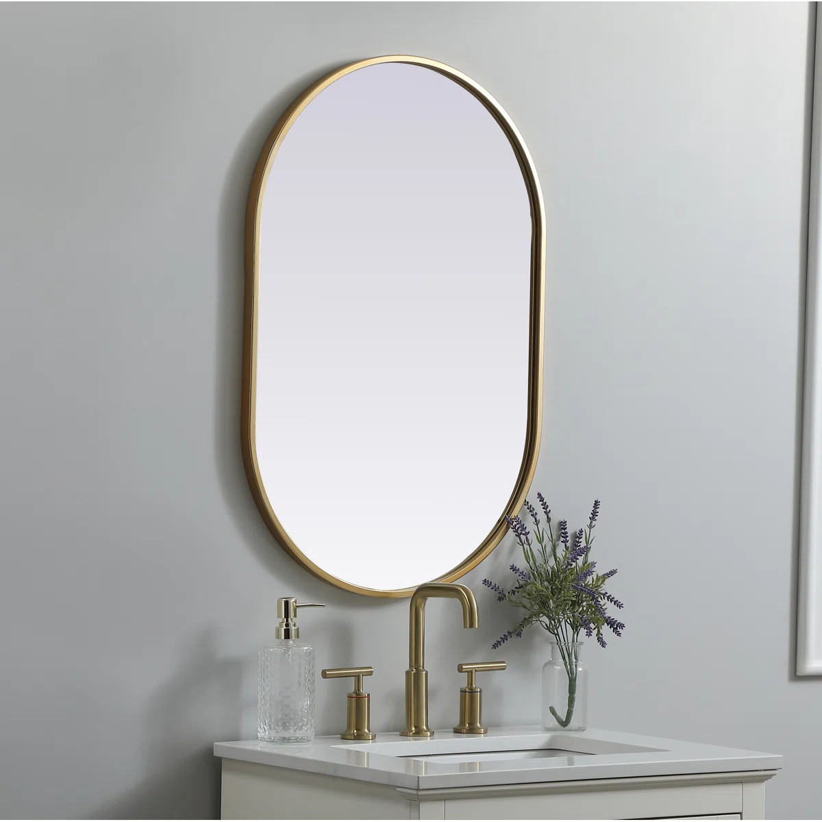 Sabine Metal Pill Wall Mirror | Wayfair North America