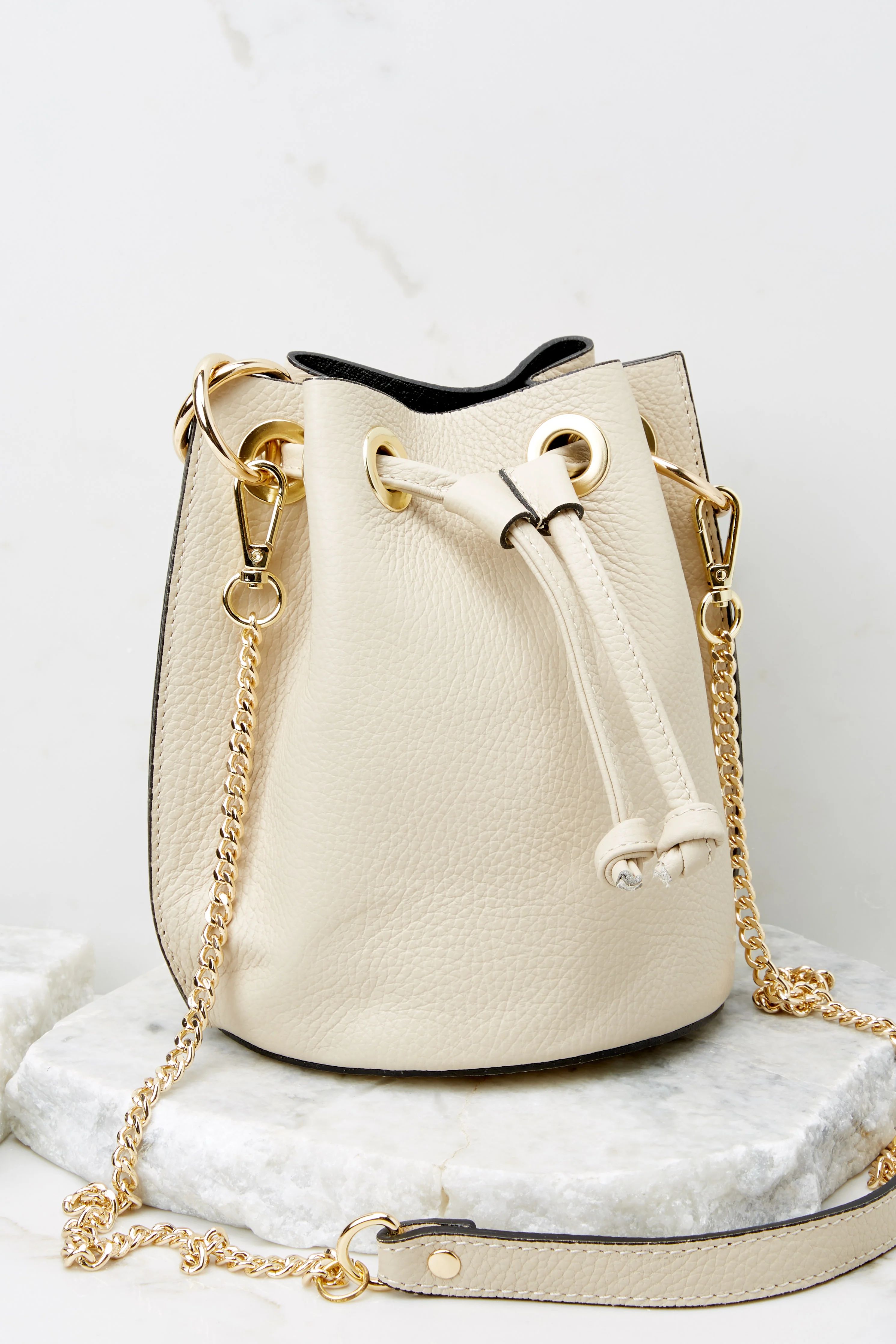 Drawn To You Cream Leather Bag | Red Dress 
