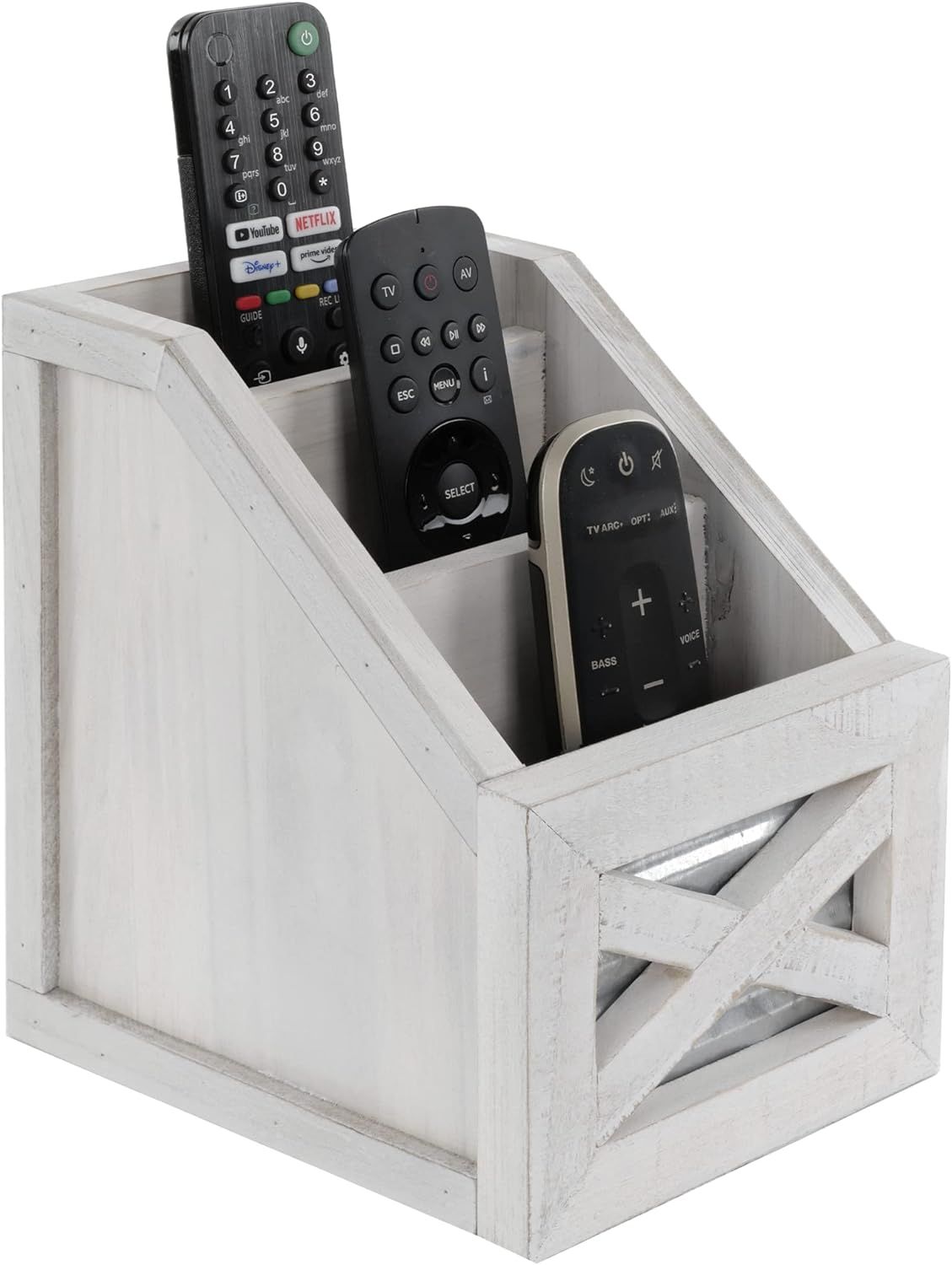 Autumn Alley Rustic Remote Holder - Farmhouse Desk Organizer, Barn Door Remote Holder, Desktop Or... | Amazon (US)