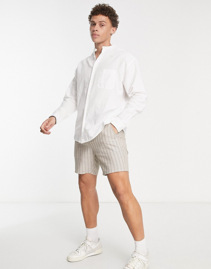 ASOS DESIGN 90s oversized linen shirt in white | ASOS (Global)