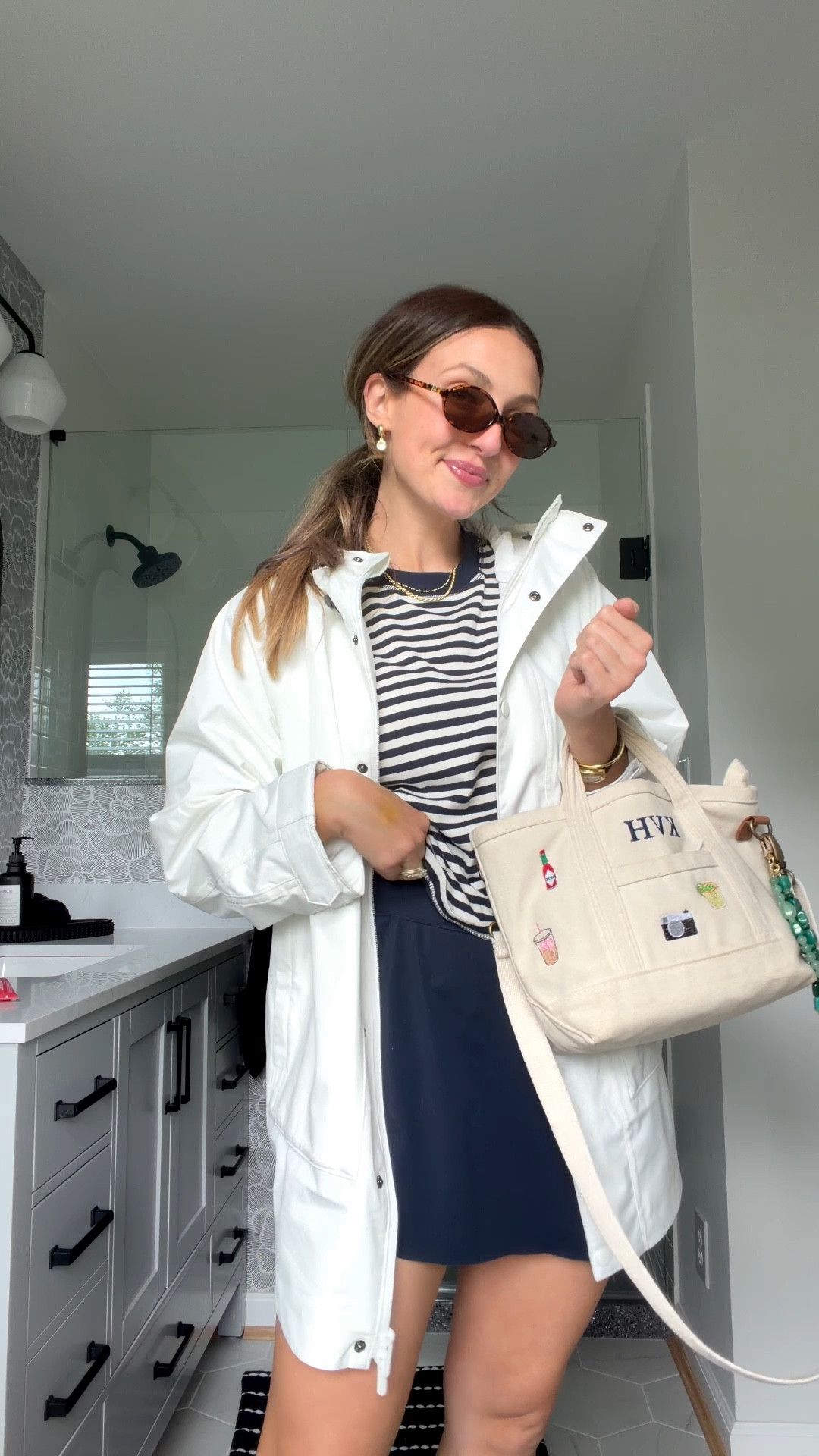 Got my first @Quince raincoat it’s the perfect length to cover your booty & kept me dry during school drop off & pick up 
Size S in raincoat
#quincepartner

#LTKgrwm #LTKSeasonal #LTKootd
