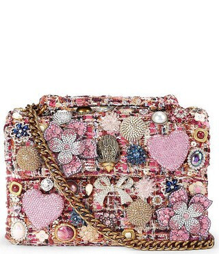 Medium Kensington Tweed Jeweled Tuttifrutti Novelty Crossbody Bag | Dillard's