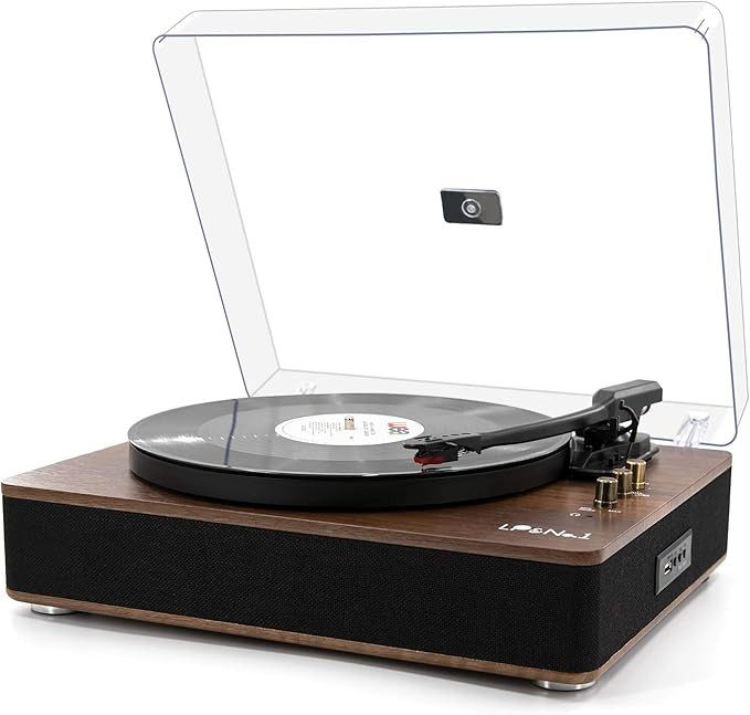LP&No.1 Record Player with Stereo Speakers, 3-Speed Belt-Drive Turntable for Vinyl Records with W... | Amazon (US)