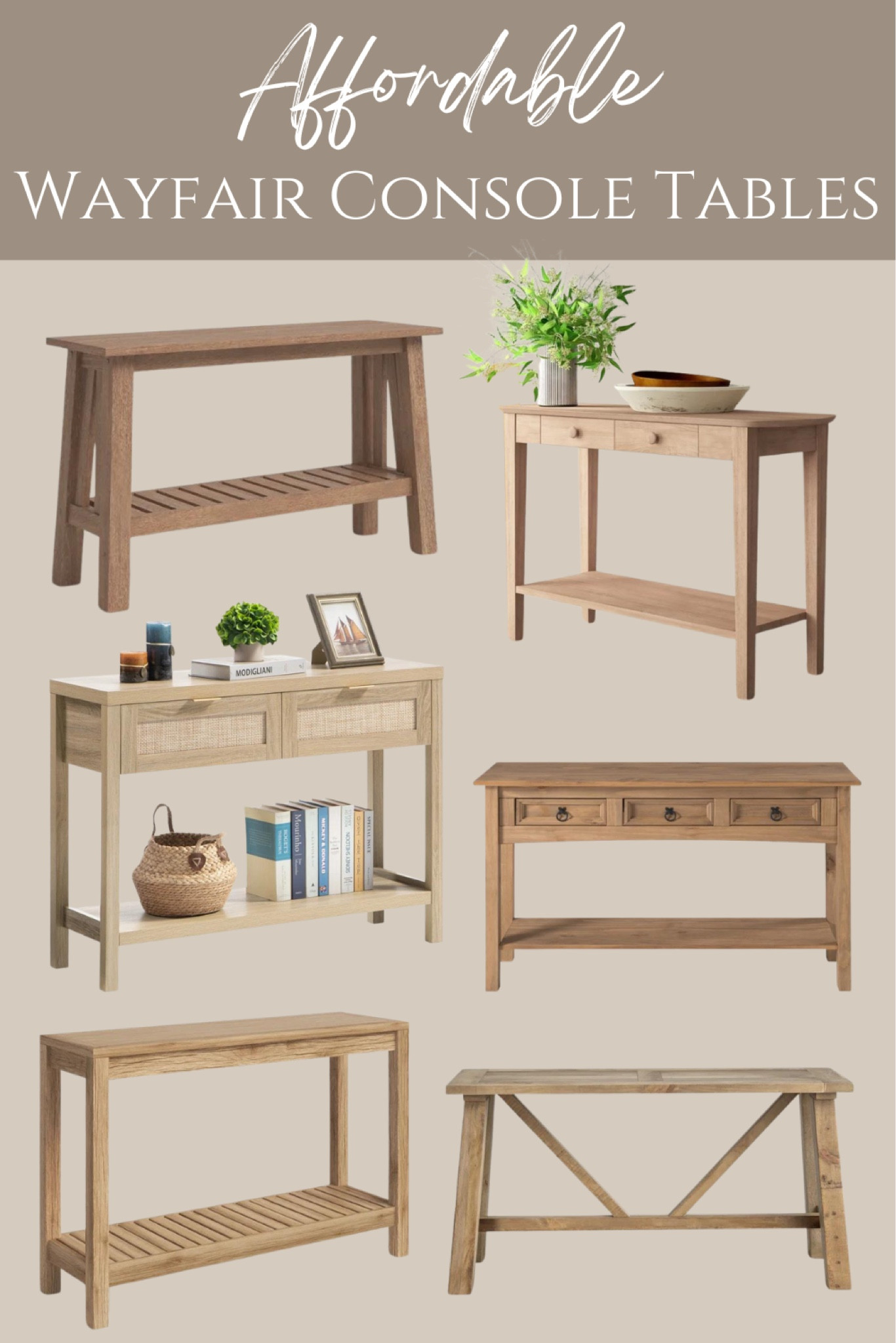 Affordable WAYFAIR console tables! 


#LTKhome #LTKsalealert