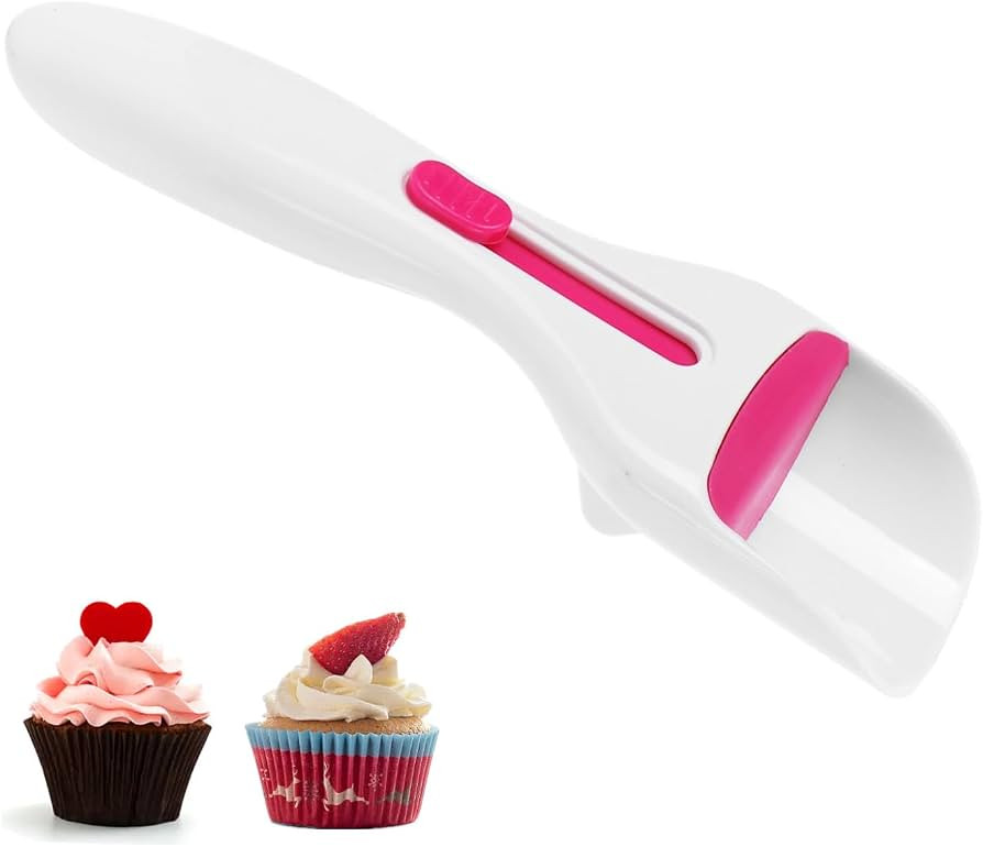 Cake Batter Distribution Scoop, Kitchen Cupcake Scoop Batter Dispenser One-Touch Sliding Button D... | Amazon (US)