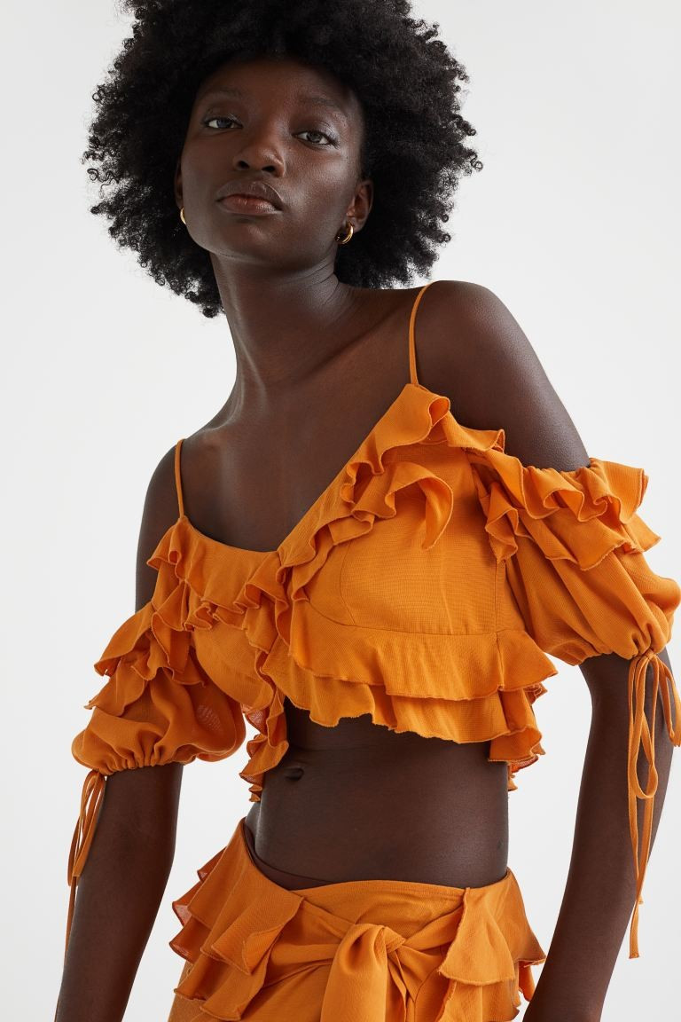 Flounced Off-the-shoulder Blouse | H&M (US + CA)