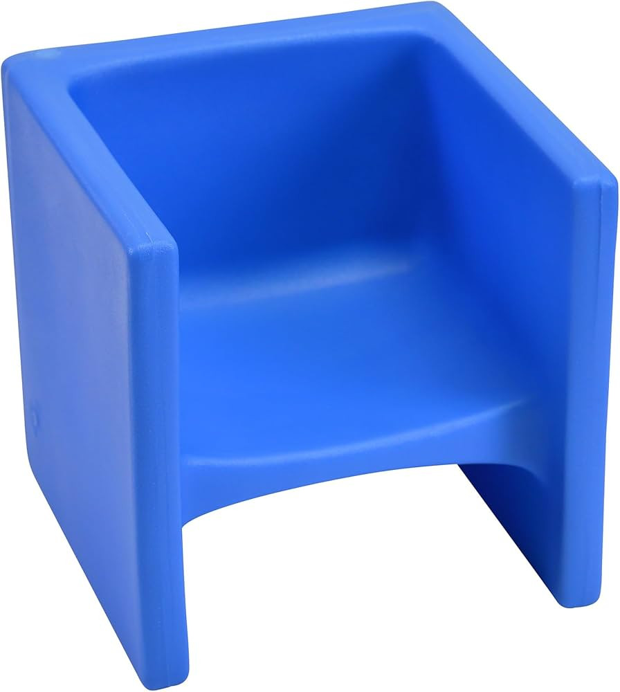 Children's Factory 3-in-1 Cube Chair for Kids, Flexible Seating Classroom Furniture, 1-Pack, Blue | Amazon (US)