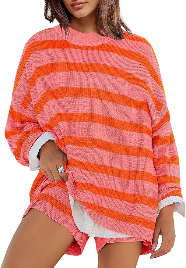 Panadila Womens Striped Sweater Set Oversized Lounge Sets Matching Pajamas Long Sleeve Sweater To... | Amazon (US)