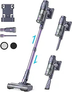 Cordless Vacuum Cleaner, 25Kpa Brushless Vacuum Cleaner with Touch Screen, Up to 50 Mins Runtime,... | Amazon (US)