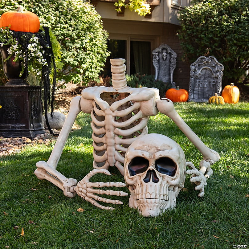 Esqueleto Sepultura Suelo Interruptor Halloween Prop Yard Posable Casa Embrujada Gigante 4' - Wal... | Walmart (US)