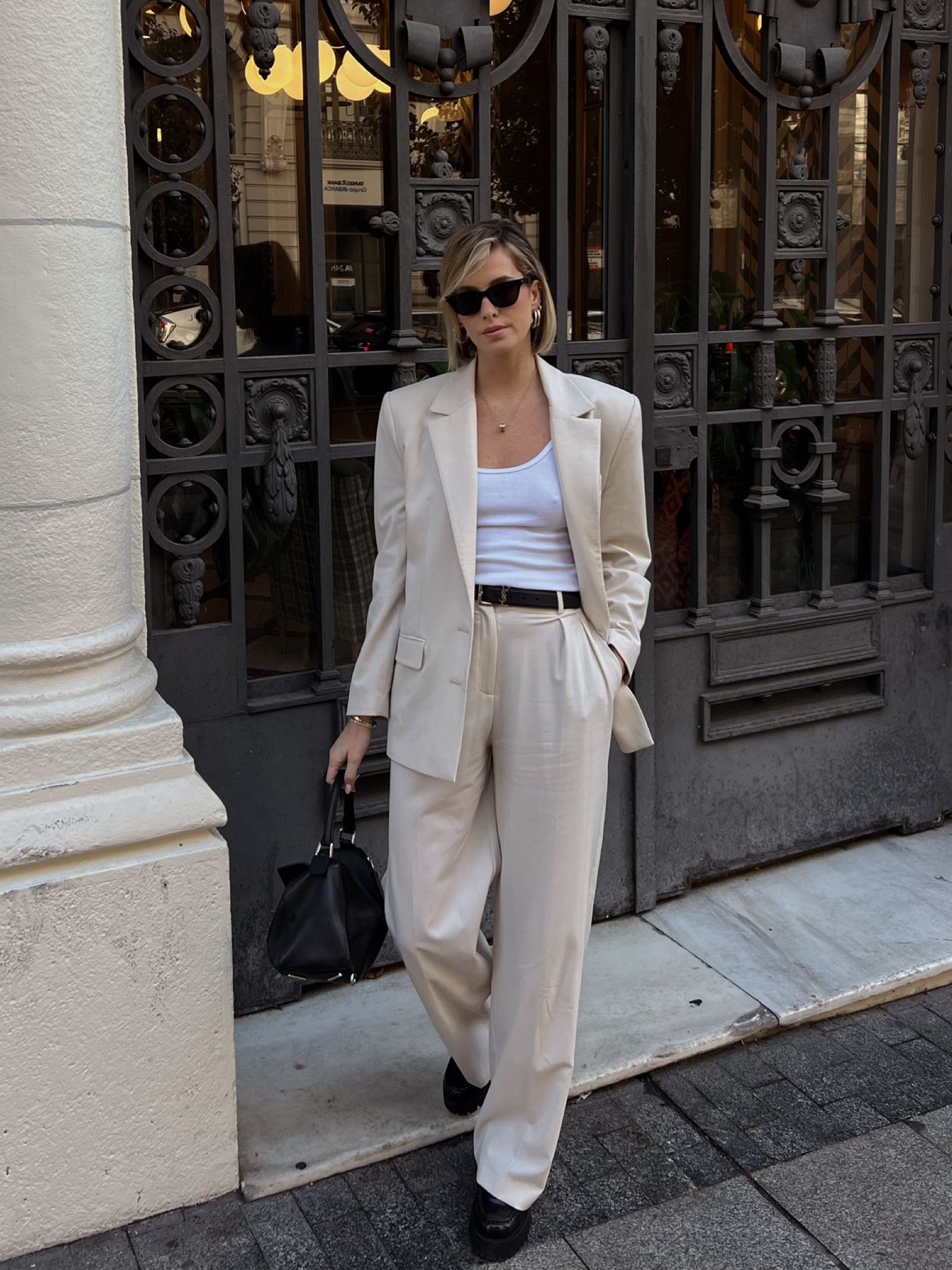 Beige suit set 🤍

outfit inspiration, fall outfit, Mango, beige blazer, beige wide leg trousers, Loewe bag, Saint Laurent belt, Gucci loafers, Nederland.



#LTKSeasonal #LTKeurope #LTKstyletip