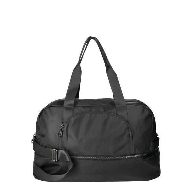 No Boundaries Women's Dome Weekender Duffel Bag, Black | Walmart (US)