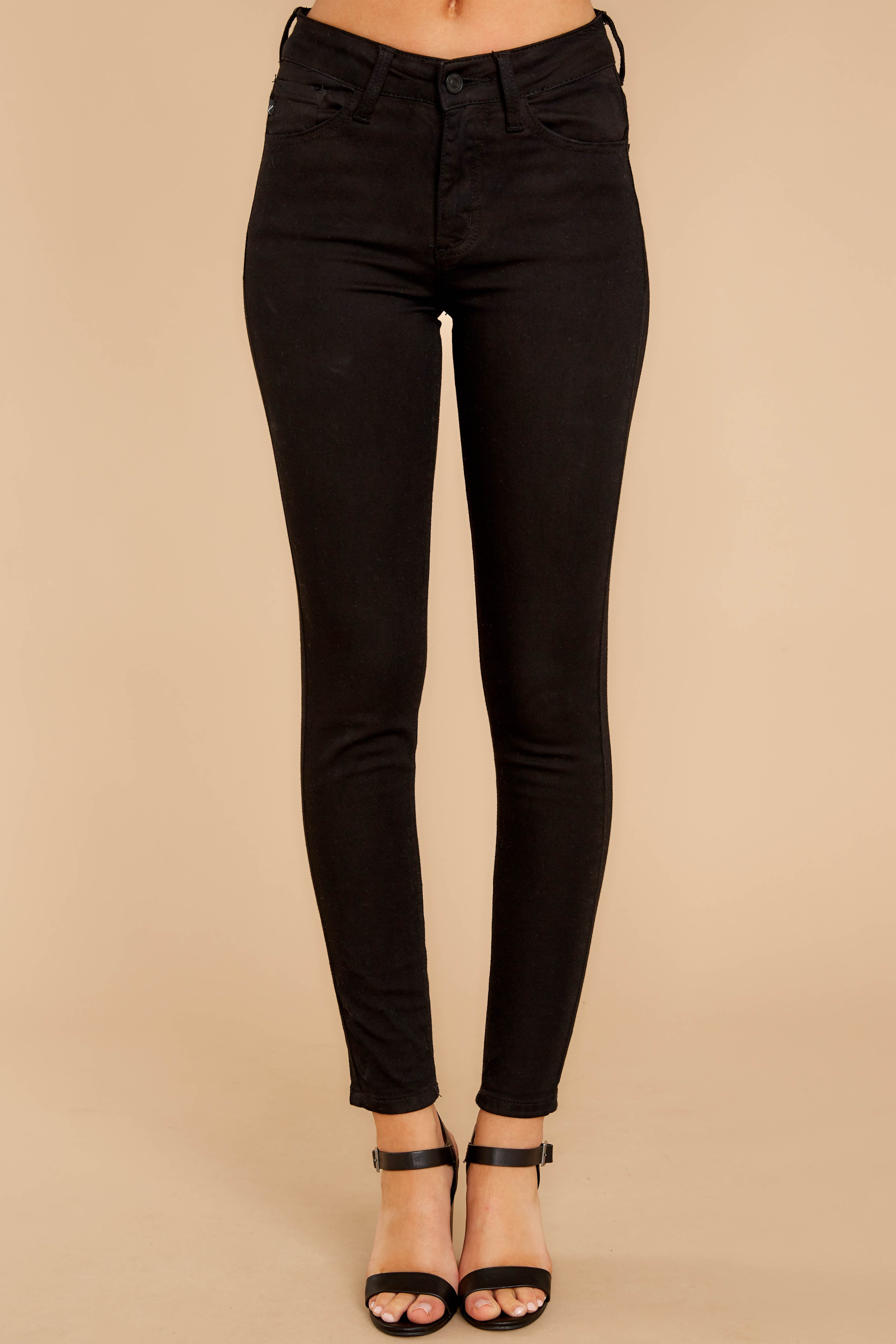 Rise Up Black Skinny Jeans | Red Dress 