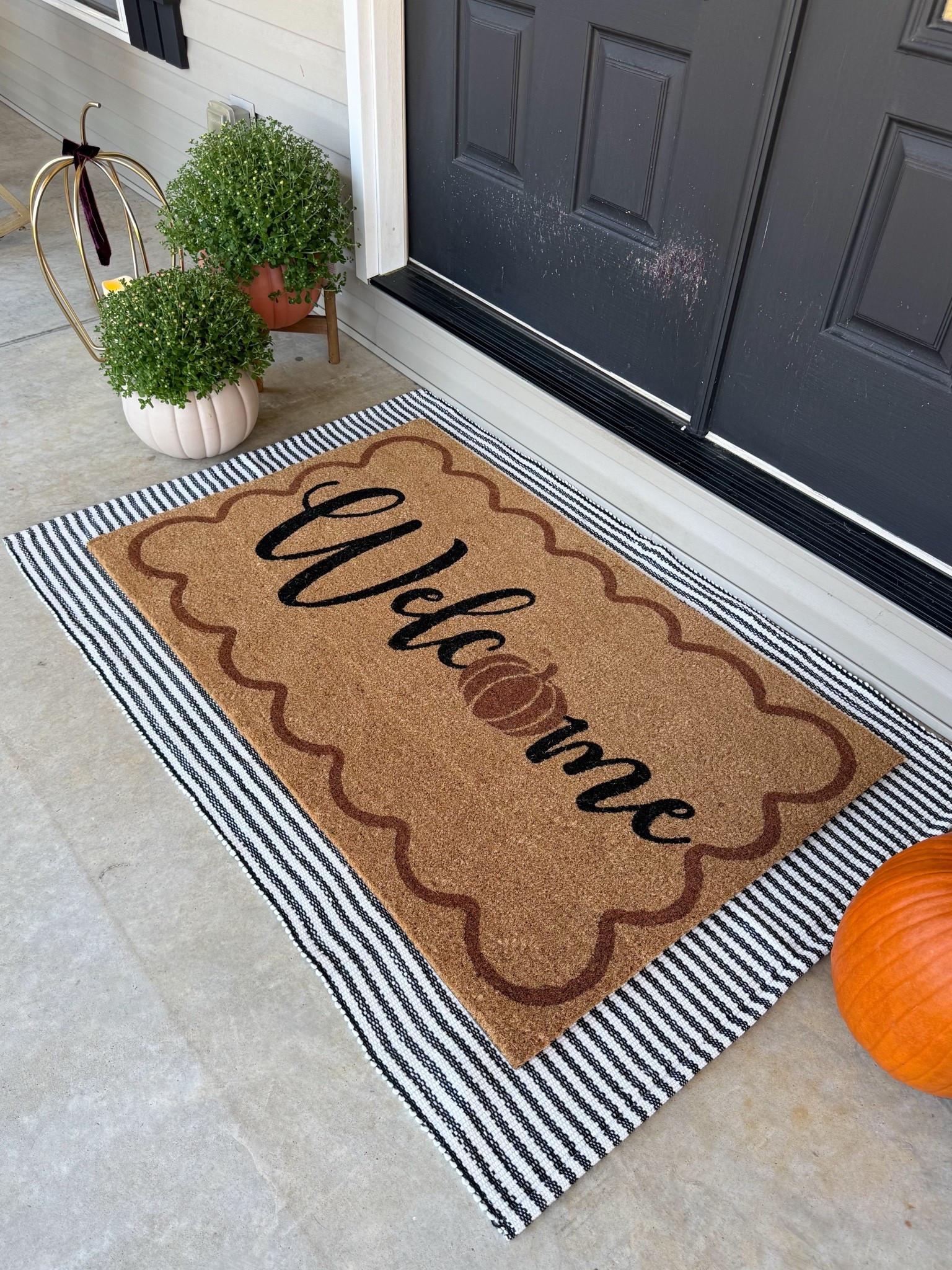 The cutest fall outdoor rug/doormat combo from My Texas House! 🍂 Love that they come in a larger size for my double doors.

#LTKSeasonal #LTKHome