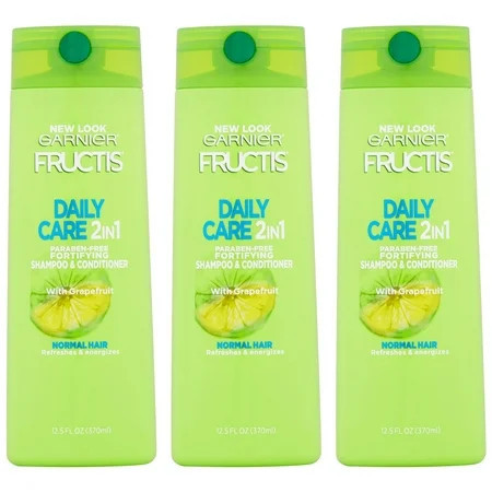 Garnier Fructis Haircare - Daily Care - 2 In 1 Shampoo & Conditioner - With Grapefruit - Net Wt. 12.5 Fl Oz (370 Ml) Per Bottle - Pack Of 3 Bottles | Walmart (US)