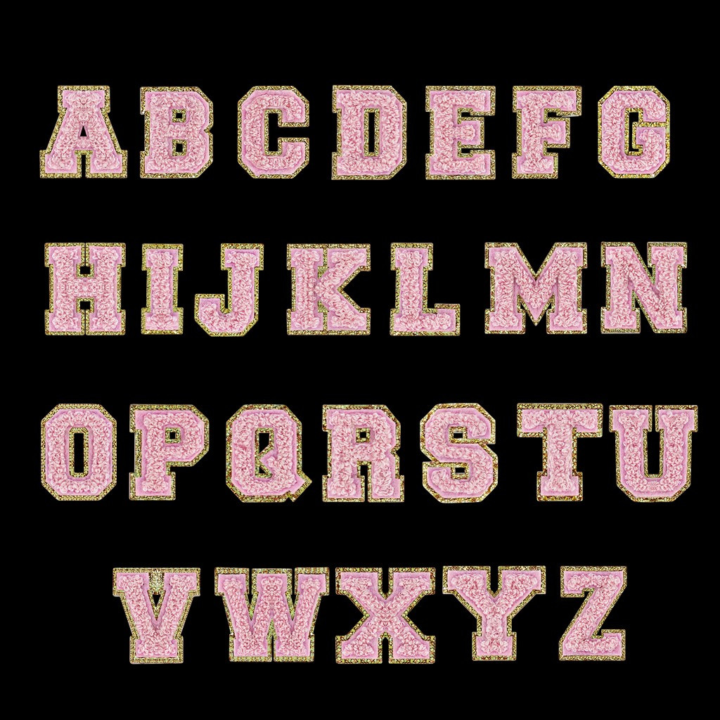 Flamingo Mini Glitter Varsity Letter Patch | Stoney Clover Lane