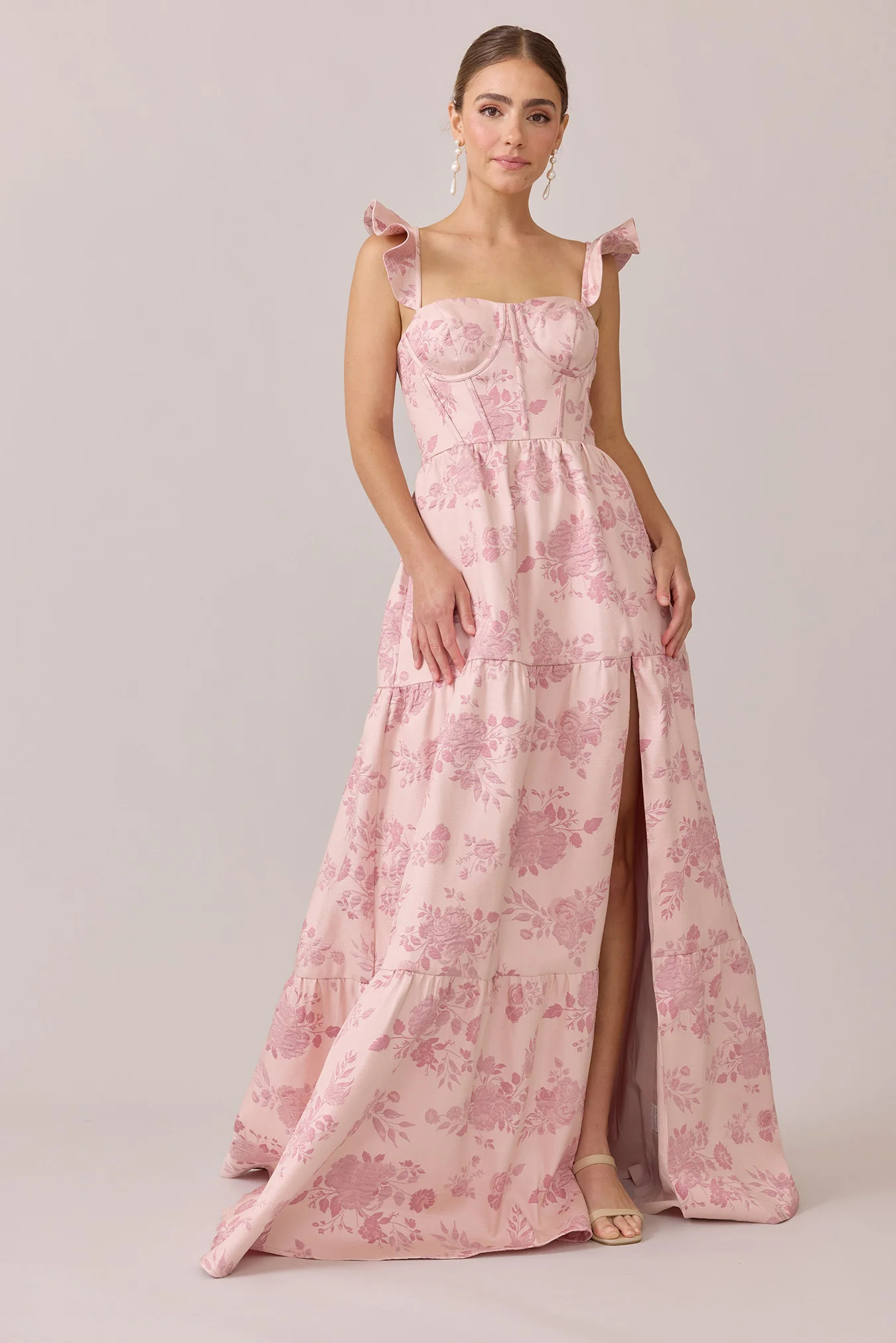 Violet Luxe Jacquard Dress | Revelry