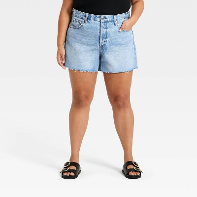 Women's Mid-Rise 90's Baggy Jean Shorts - Universal Thread™ Medium Wash 30 | Target