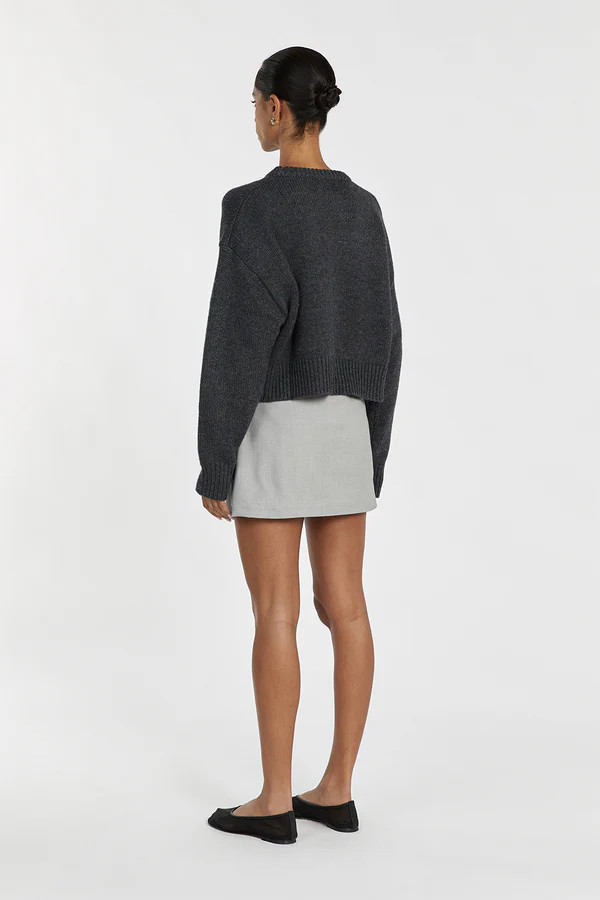 OLIVER CHARCOAL MARLE KNIT JUMPER | DISSH