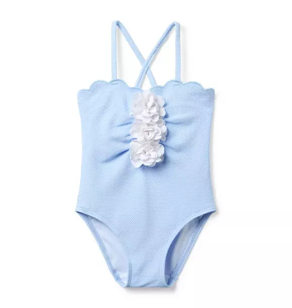 Recycled Rosette Scalloped Swimsuit | Janie and Jack