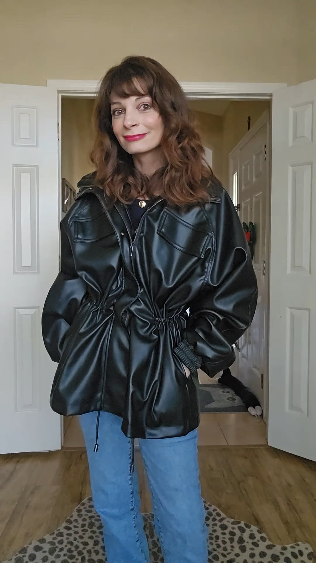 I’ve been debating whether or not to keep this funnel neck jacket … what do we think? I’m leaning “keep.” (Wearing size XXS.)

#LTKSeasonal #LTKOver40 #LTKPetite