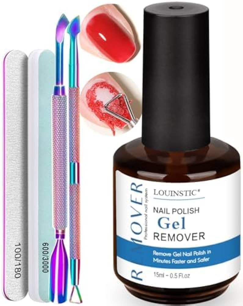 Gel Nail Polish Remover,Gel Remover for Nails No Need to Soak or Wrap, Quickly Remove Nail Polish... | Amazon (US)