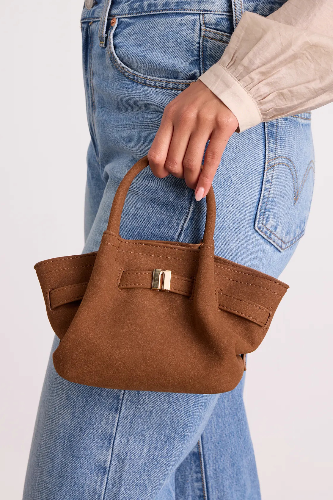 Raelyn Brown Suede Crossbody Mini Handbag | Lulus