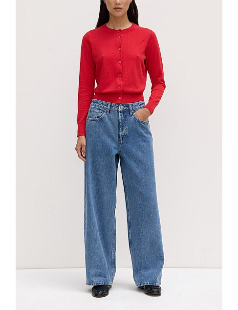 Assembly Label Semra Cotton Cashmere Cardigan Goji | David Jones | David Jones (Australia & New Zealand)