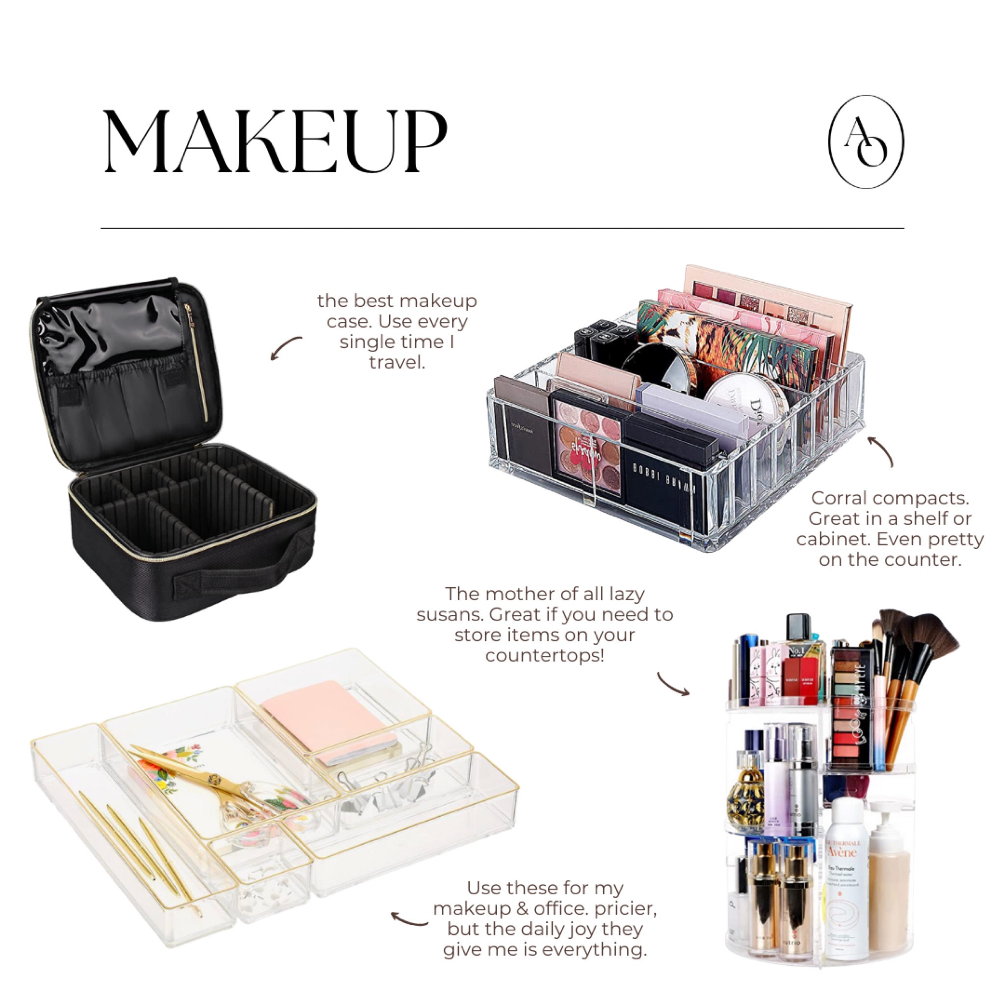  Makeup! Day 5️⃣ of the #aullorganizedchallenge

1. Grab a trash can and head to your makeup collection. 

2. Look at expirations. See that tiny number on what looks like a little jar? It will say something like 6M or 12M. That’s 6 months or 12 months. Can’t remember when you purchased it? Chances are it’s time to say bye-bye. 👋🏻 

3. Categories. You can do this multiple ways. It’s personal preference. By type — foundations/blushes/mascara, or by daily use vs special occasion.

💁🏻‍♀️Personally, I like my daily routines streamlined and that means less choices and less digging. I do everyday makeup in my drawer and special occasion makeup stored elsewhere. Do what works for you!

5. Put back what you use and what you love. 

6. Drawer dividers? Makeup Bag? Pick a storage solution that works for you. 💕

7. Wipe down compacts, take out the trash. Your makeup routine just got a lot easier! 🙌🏼

⭐️ Extra Credit! Do the same with your work bag. Post your picture of today's challenge to your stories and tag @aullorganized and use #aullorganizedchallenge to connect with the community! 
.
.
.

#organization #organized #declutter #getorganized #homeorganization #organizedhome #organize #organizedlife #storage #homedecor #declutter #homeorganizer #planner #organizingtips #decluttering #simplify #clutterfree  #productivity #personalorganizer #tidy #kc #kansascity #kcblogger #organizingchallenge #januarychallenge #makeup #makeuporganizer #makeuporganization #makeupstorage

#LTKhome #LTKstyletip #LTKbeauty