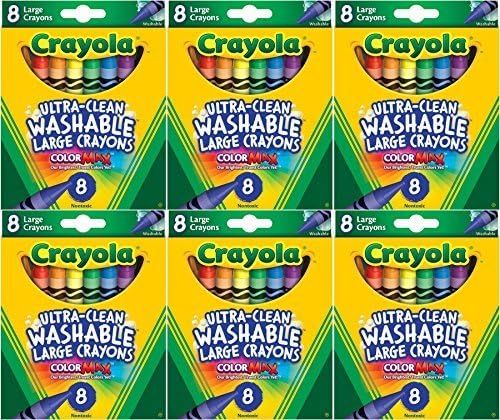 Crayola Kid's First Large Washable Crayons, 8 Count (Pack of 6) | Amazon (US)