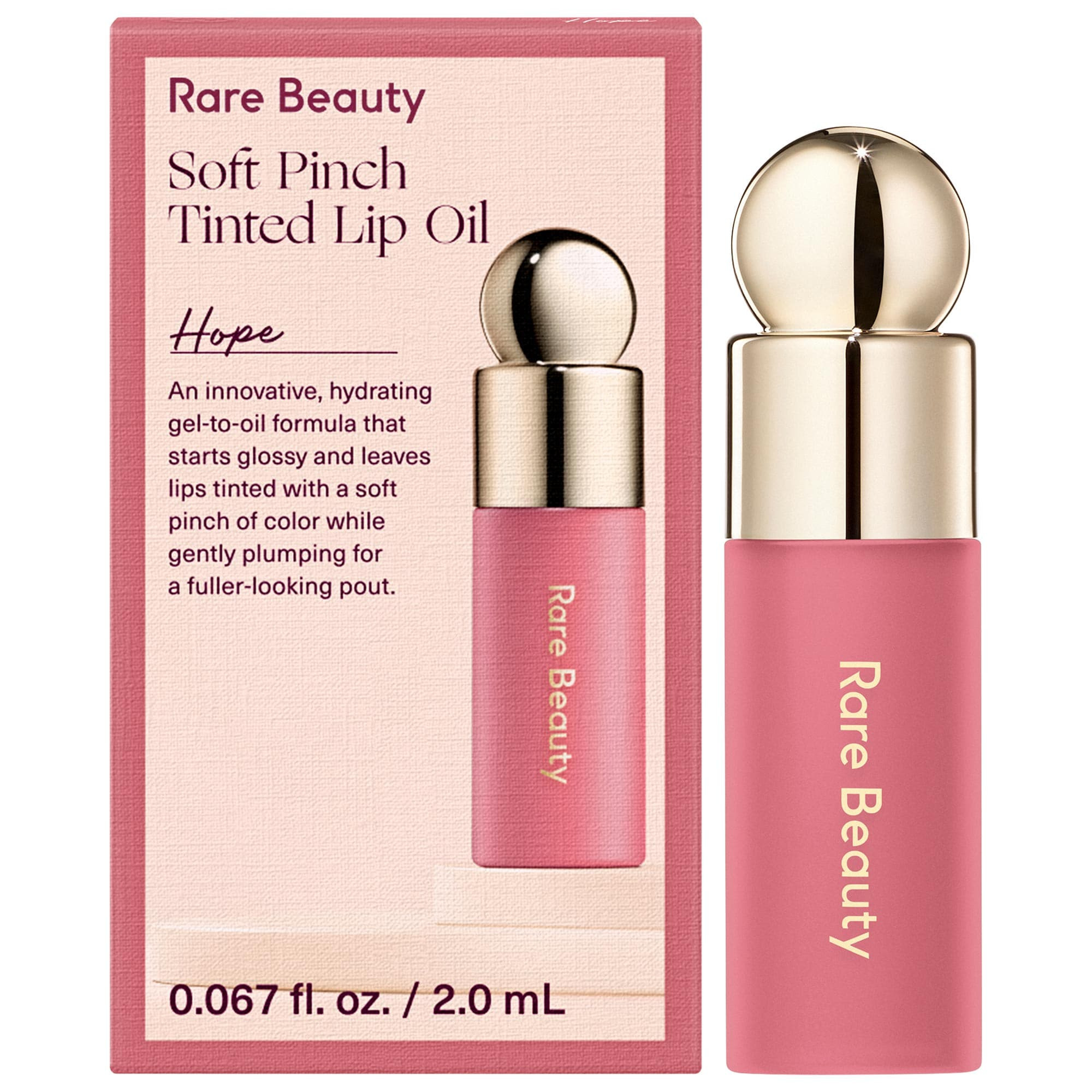 Rare Beauty by Selena Gomez Mini Soft Pinch Tinted Lip Oil Stain Hope 0.067 oz/2.0 mL | Sephora (US)