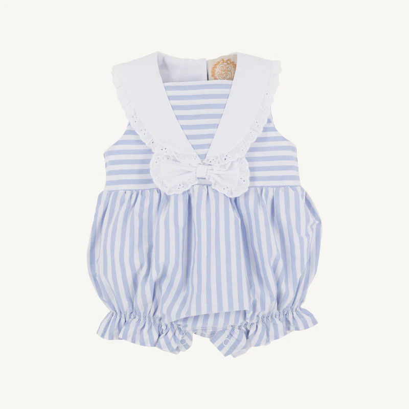 Park City Periwinkle Stripe with Worth Avenue White | The Beaufort Bonnet Company