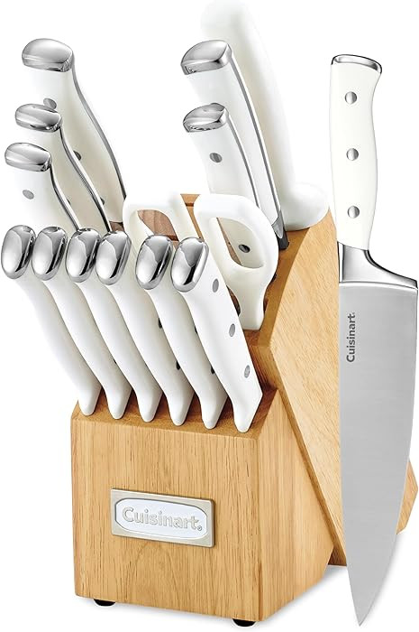 Cuisinart C77WTR-15P Classic Forged Triple Rivet, 15-Piece Knife Set with Block, Superior High-Ca... | Amazon (CA)