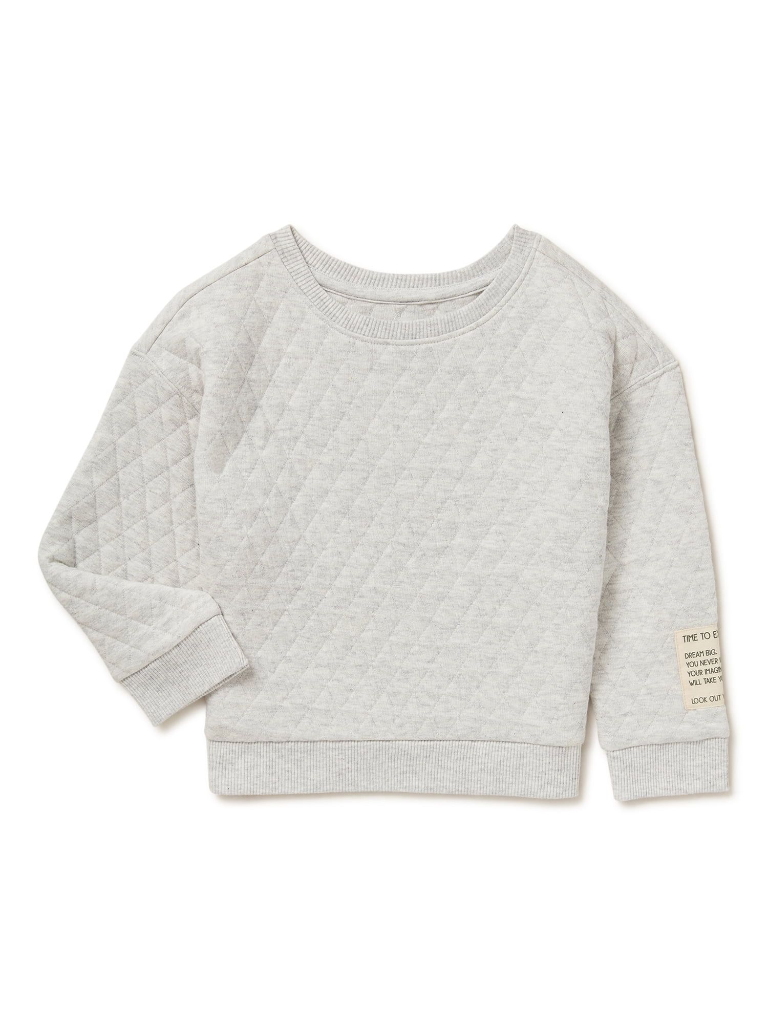easy-peasy Baby and Toddler Girls Quilted Sweatshirt, Sizes 12 Months-5T - Walmart.com | Walmart (US)