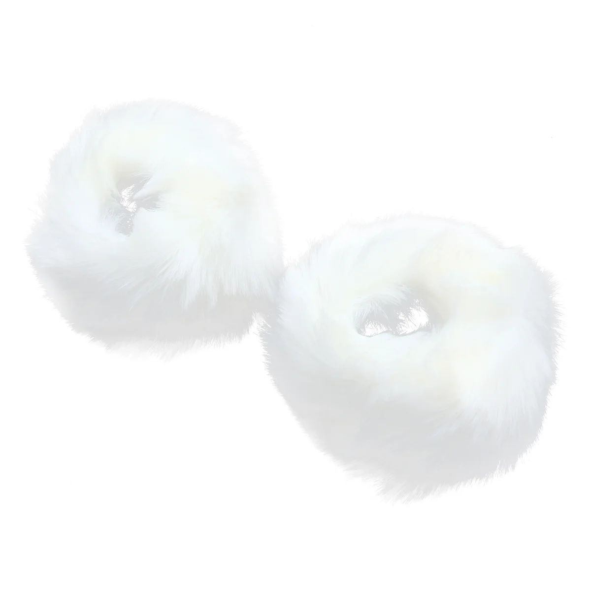 1 Pair White Faux Fur Arm Warmers Furry Wrist Cuff Warmer Band Elastic Wrist Ring Gifts Decor for... | Walmart (US)