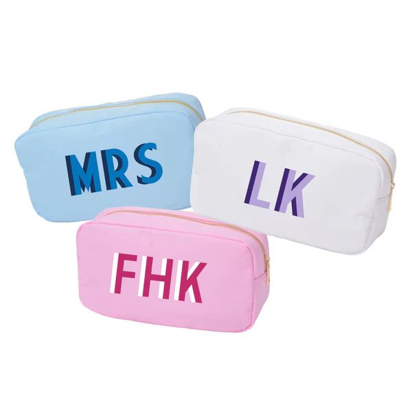 Shadow Monogram Nylon Pouch | Sprinkled With Pink