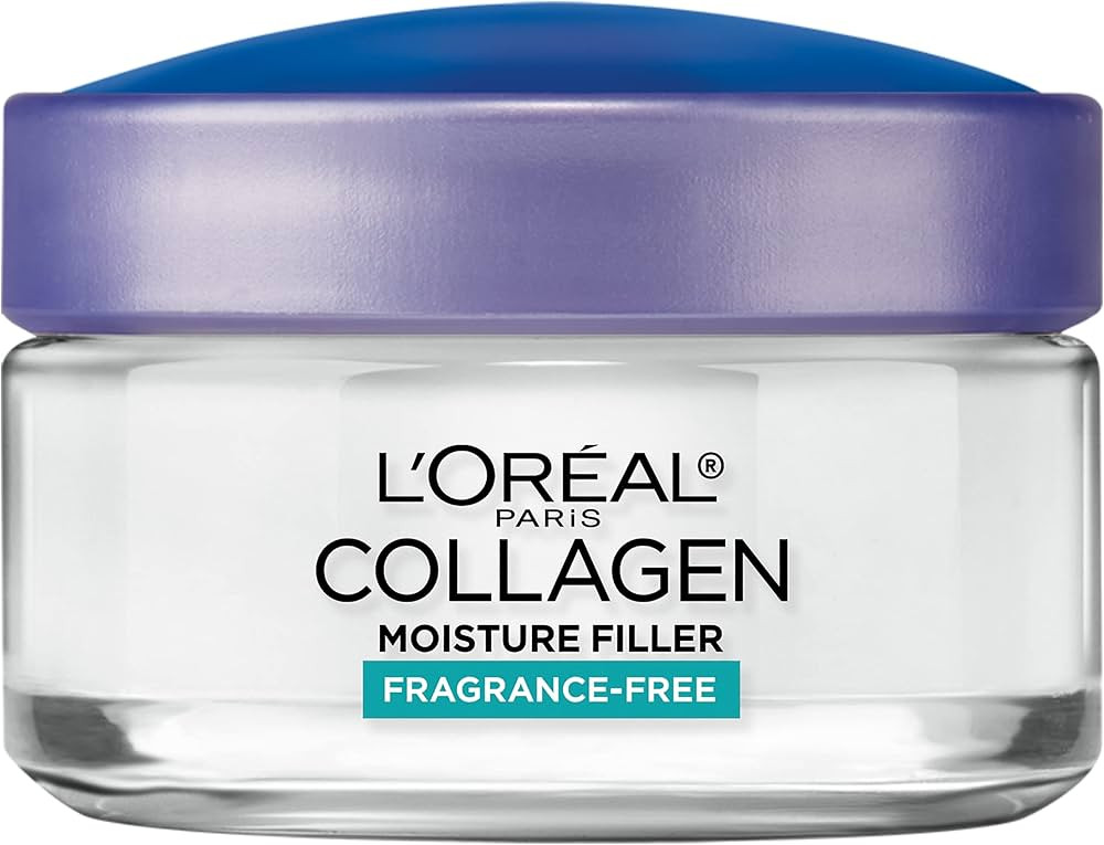 L'Oreal Paris Collagen Daily Face Moisturizer, Reduce Wrinkles, Face Cream, Fragrance Free 1.7 oz | Amazon (US)