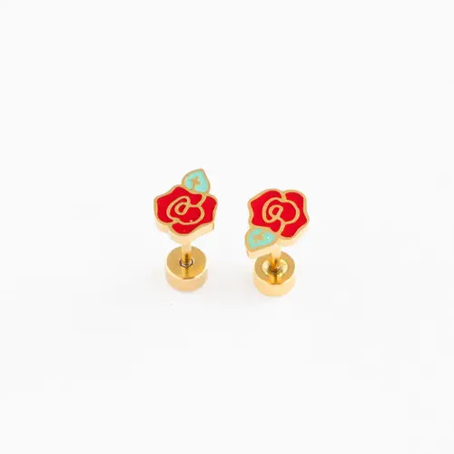 Pip Pop Rose Stud Earrings in Red at Nordstrom | Nordstrom