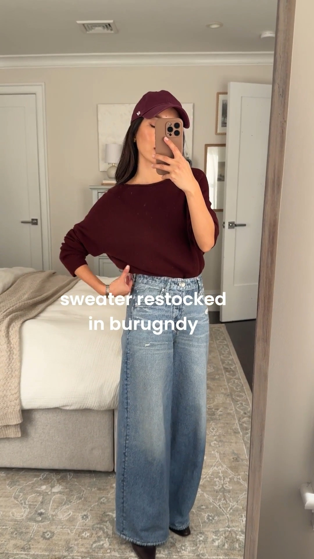 Quince sweater is restocked in this classic burgundy color! And found my exact wash sweatpant jeans stocked 

• dolman sweater xs, more elevated than a regular sweater and easy to throw on with jeans. And a great price for cashmere with many good colors.

• Rag and Bone “Sofie ankle" Miramar jeans sz 23, Minetta wash 

Go down 1 size at the waist for Miramar numerical sizing. I also have the straighter cut ones linked with the full elastic waist in XXS and need to get them hemmed 

These are actually soft comfy stretch pants that are printed to look like jeans.

“ankle” is actually long with a 30” inseam that I shrunk shorter to 27.5”. To shorten: All Miramar styles shrink in length if machine dried. I machine dried on medium for about 20 min at a time and checked til it was the perfect length. Only the length shrunk and nowhere else for me.

• Madewell Dimes boots 5.5, a little narrow so I took my bigger half size

Winter sweater, designer denim, nordstrom finds, petite friendly

#LTKSeasonal #LTKPetite #LTKHoliday