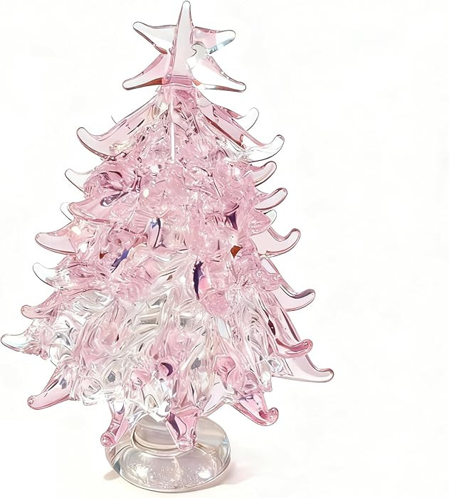 IMENE Green Glass Christmas Tree Figurines Decoration for Xmas Window Tabletop Mantel Christmas C... | Amazon (US)