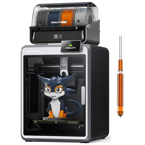 Creality K2 Combo (A) 3D Printer, Multicolor Printing with CFS, 600mm/s Printing Speed, 95% Pre-Assemble, Smart Al Camera & Auto Leveling, Next-Gen Direct Drive Extruder, Build Volume 260*260*260mm | Amazon (US)