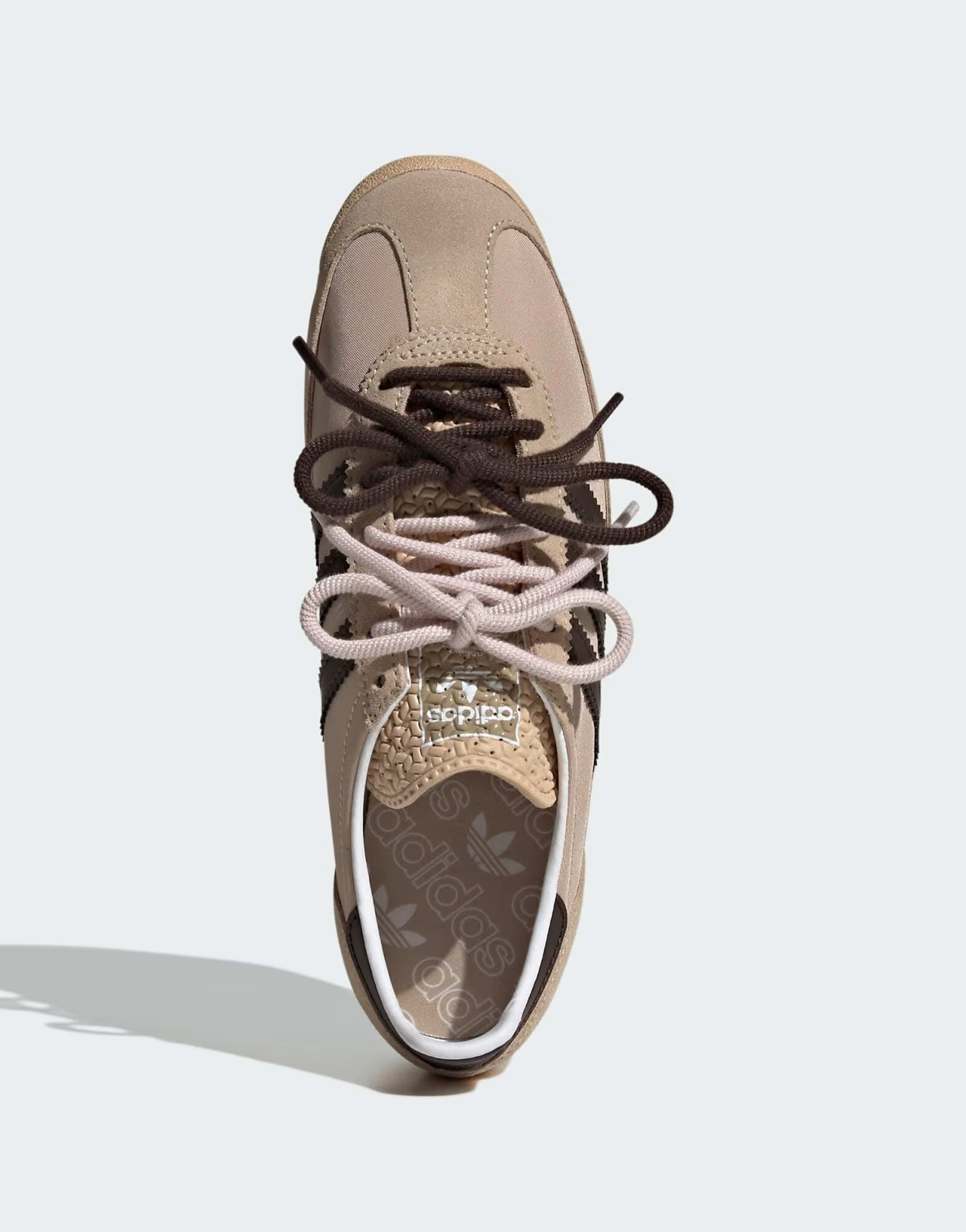 adidas Originals SL 72 OG double laced trainers in beige and dark brown | ASOS (Global)