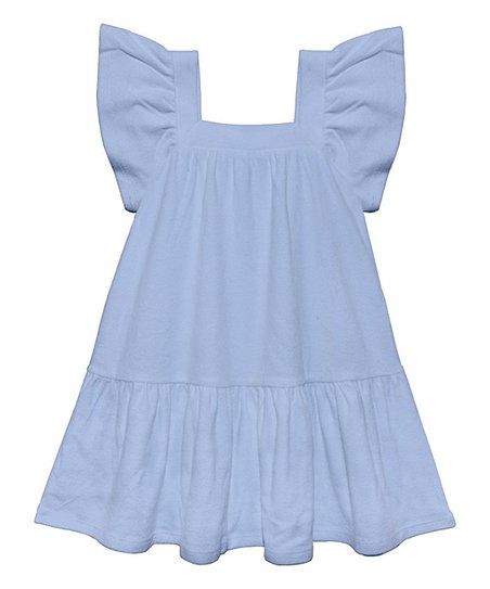 Periwinkle Terry Angel-Sleeve Cover-Up - Toddler & Girls | Zulily