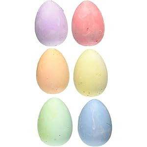 MMS Gifts Sidewalk Chalk for Kids Jumbo Egg Shaped 6 Piece Set Nontoxic Washable Outdoor Driveway Fu | Amazon (US)